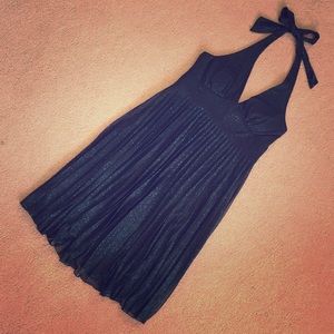 Trixxi Blue Glittered Halter Dress